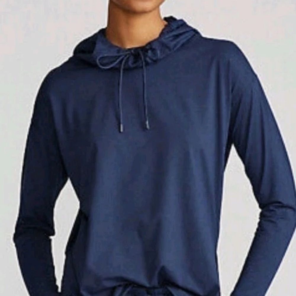 RLX Ralph Lauren Lux Carbon Spring Navy Heather Womens Golf Hoodie